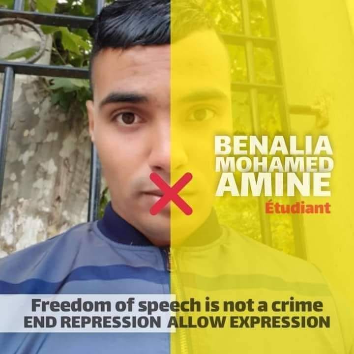 L’étudiant Benalia Mohamed Amine condamné à 18 mois de prison ferme