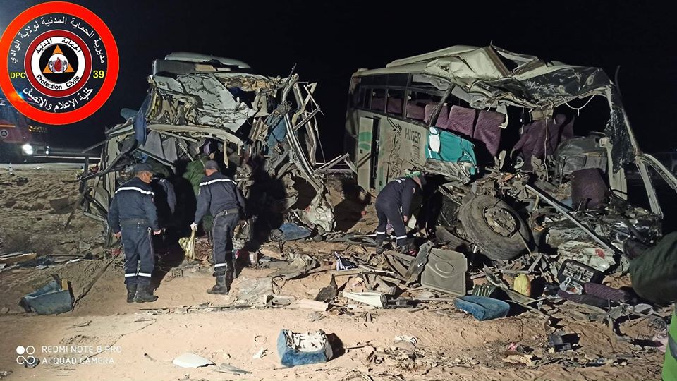 Effroyable accident à El Oued: 12 morts, 46 blessés