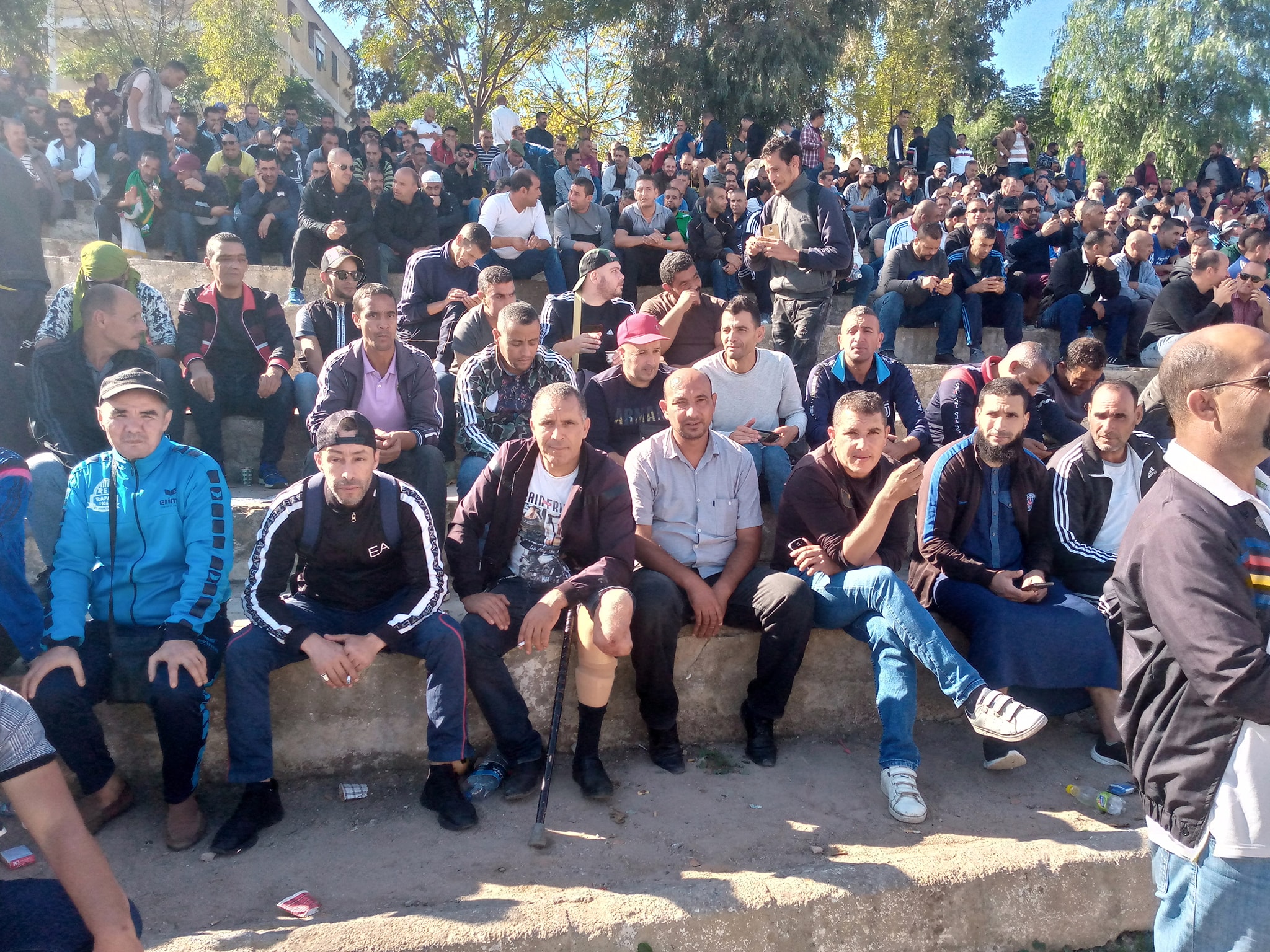 قدماء الجيش يحتجون في مدينة ڨالمة