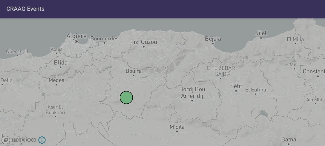 Tremblement de terre a Bouira