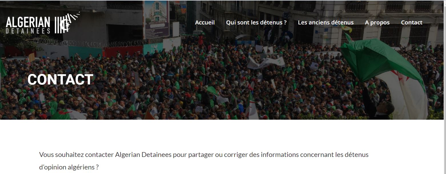 حجب المنصة المعلوماتية الخاصة بمعتقلي الرأي في الجزائر