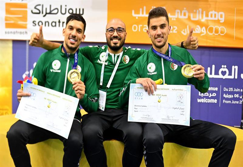 الجزائر تحافظ على مركزها الأول في اليوم الثاني من الألعاب المتوسطية بست ميداليات ذهبية