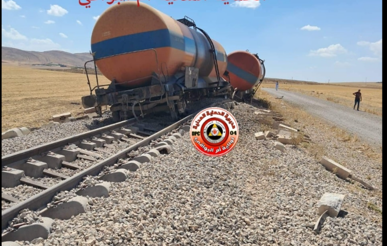انحراف قطار نقل المازوت في أم البواقي
