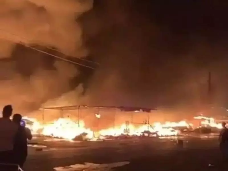 البليدة: حريق مهول يتلف جزء كبير من سوق أولاد يعيش