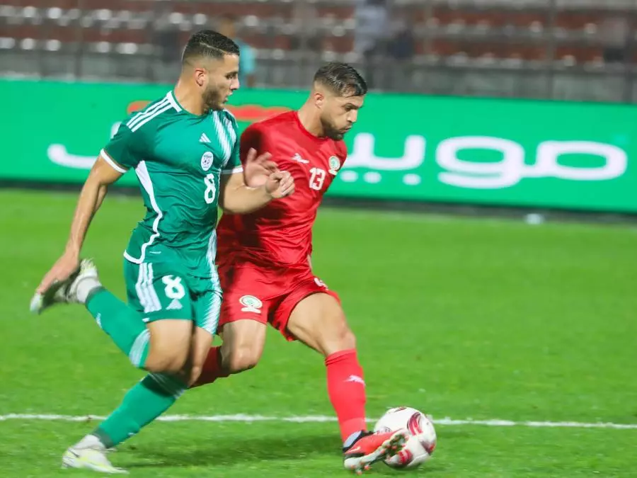 الخضر لأقل من 23 سنة يتعادلون وديا مع منتخب فلسطين الأول