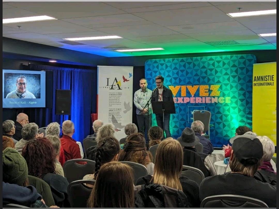 Amnesty met Ihsane El Kadi à l’honneur à Montréal avec le soutien de Sébastien Diaz
